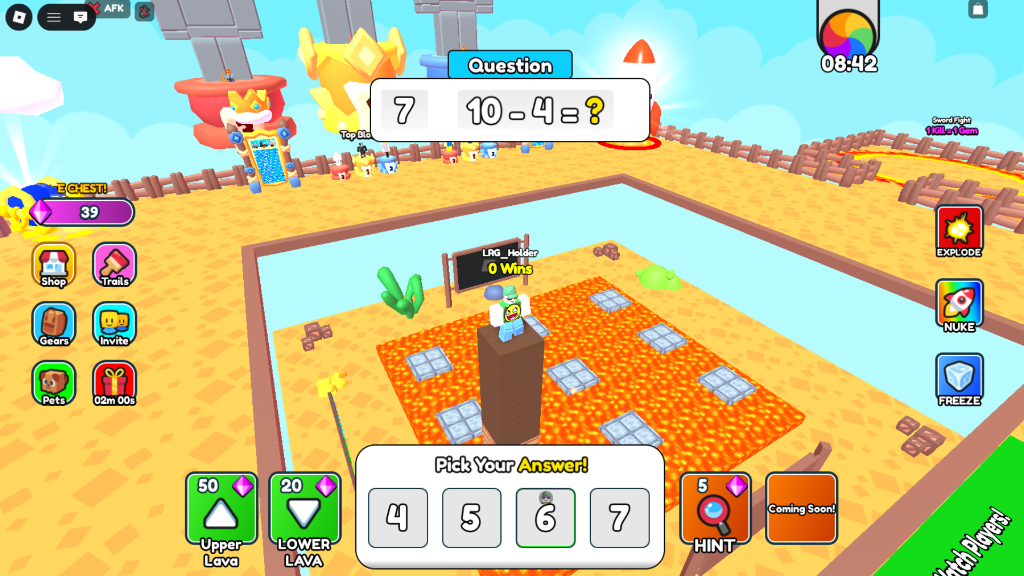 Math Survival gameplay
